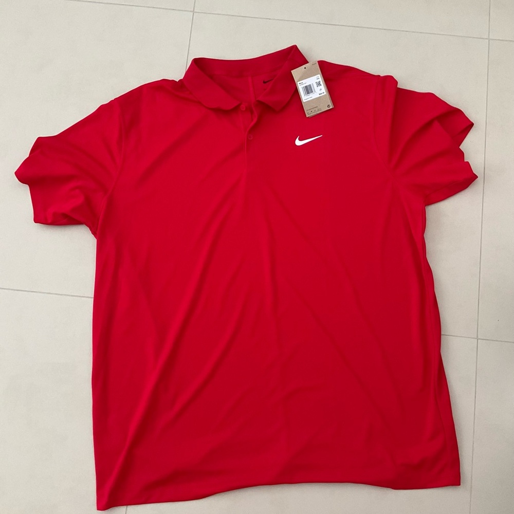 Nike Dri-FIT Red Polo Shirt